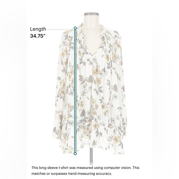 Free People Floral Print Boho Top - Picture 3 of 5